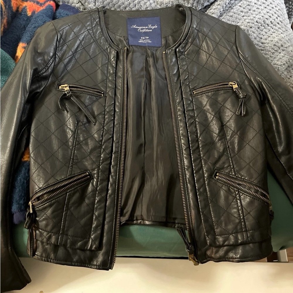 American eagle “vintage” leather jacket